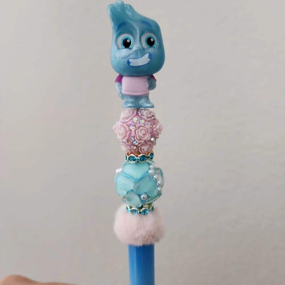 Elemental Water Wade Custom Beaded Fancy Pen Black Ink Doorable
